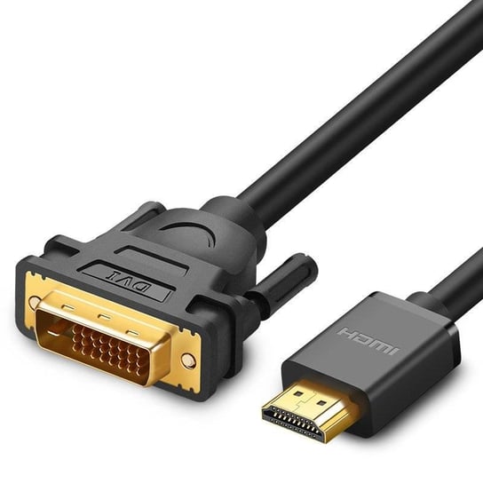 Ugreen kabel przewód przejściówka adapter DVI 24+1 pin (męski) - HDMI (męski) FHD 60 Hz 1,5 m czarny (HD106 11150) uGreen