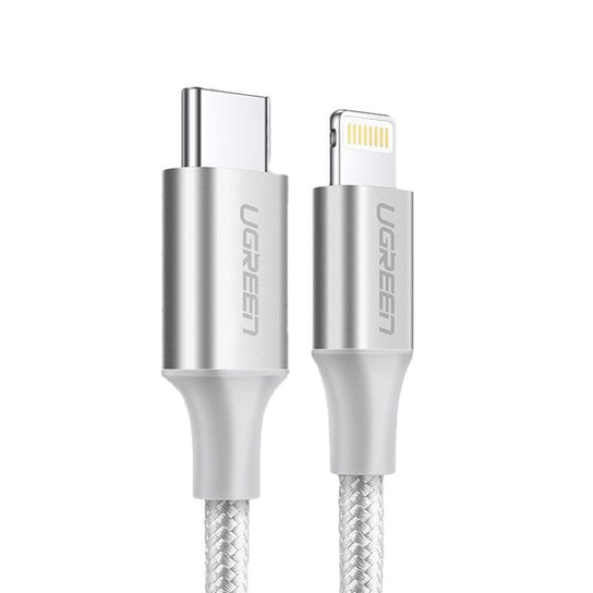 UGREEN kabel przewód USB Typ C - Lightning MFI 1 m 3 A 36 W srebrny (70523) uGreen
