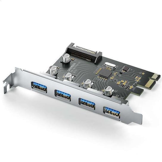 Ugreen karta rozszerzeń adapter PCIe do 4x USB-A 5Gb/s czarna (CM468) uGreen