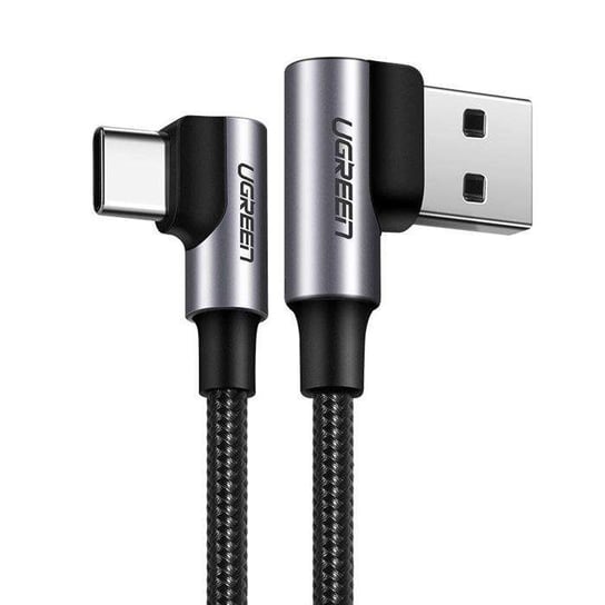 Ugreen kątowy kabel przewód USB - USB Typ C Quick Charge 3.0 QC3.0 3 A 0,5 m szary (US176 20855) uGreen
