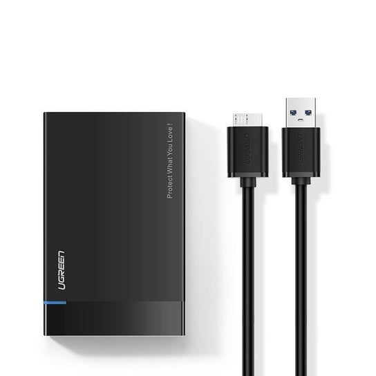 Ugreen kieszeń na dysk HDD SSD obudowa dysku SATA 2,5'' USB 3.2 Gen 1 (5 Gbps) micro USB SuperSpeed + kabel 0,5 m czarny (US221 30848) uGreen