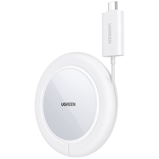 Ugreen Ładowarka Bezprzewodowa Qi 15W Z Silikonowym Etui Kompatybilna Z Magsafe Biały (Cd245-40123) uGreen