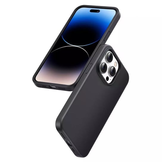 Ugreen LP628 Silky Silicone Protective Case gumowe elastyczne silikonowe etui na telefon do iPhone 14 Pro Max czarny (90922) 4kom.pl