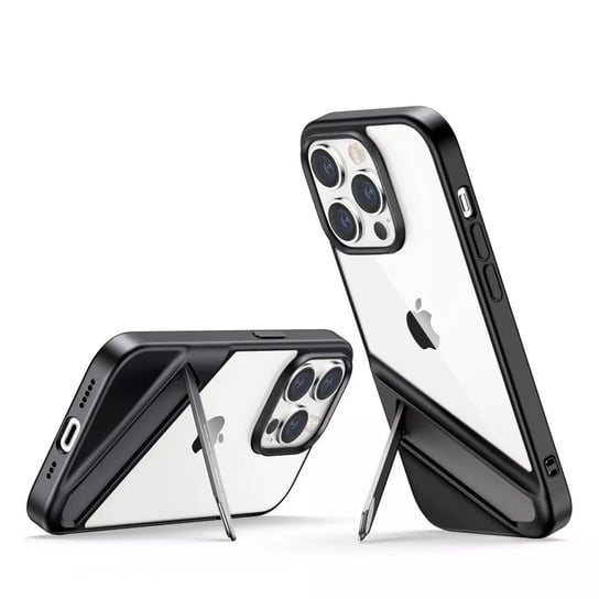 Ugreen LP635 Kickstand Protective Case sztywne etui z żelową ramką i wbudowaną podstawką do iPhone 14 Pro czarny (90926) 4kom.pl