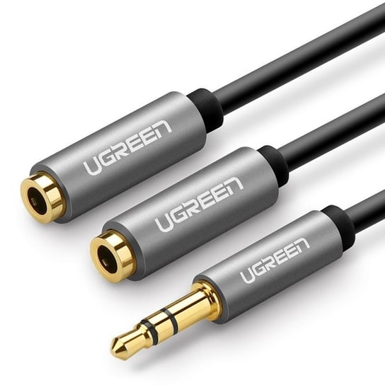uGreen, Rozdzielacz audio AUX,AV123, kabel jack 3,5 mm, 20cm (szary) uGreen