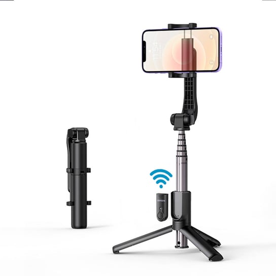 Ugreen selfie stick rozsuwany statyw teleskopowy z pilotem Bluetooth czarny (LP508) uGreen