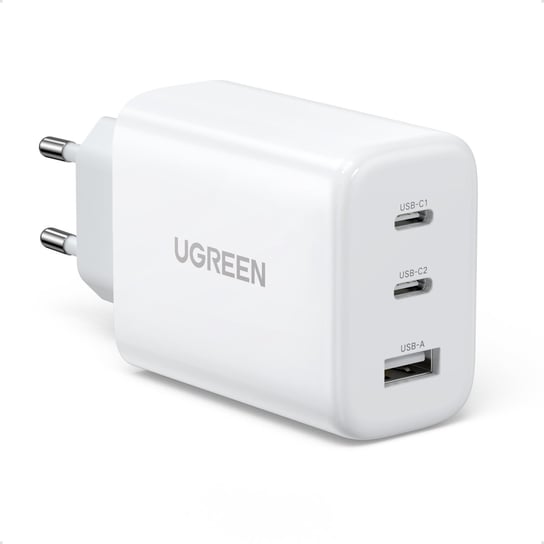 Ugreen szybka ładowarka sieciowa 2x USB Typ C / USB 65W PD3.0, QC3.0/4.0+ biała (CD275) uGreen