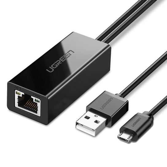 Ugreen zewnętrzna karta sieciowa micro USB 100Mbps do Chromecast 1m czarny (30985) uGreen