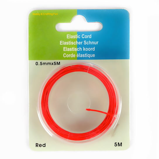 Uit Holandia, sznurek elastyczny, czerwony, 0,5 mm, 5 m Uit Holandia