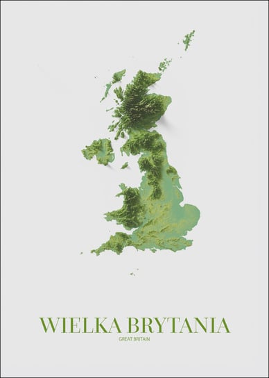 UK II, mapa - plakat 20x30 cm Galeria Plakatu