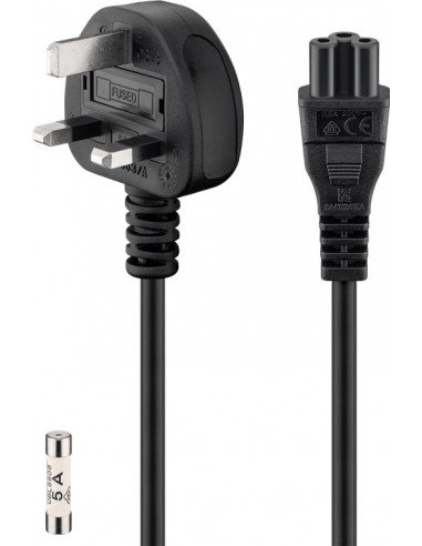 UK - Kabel połączeniowy urządzenia, 1,8 m, czarny - Długość kabla 1.8 m Goobay