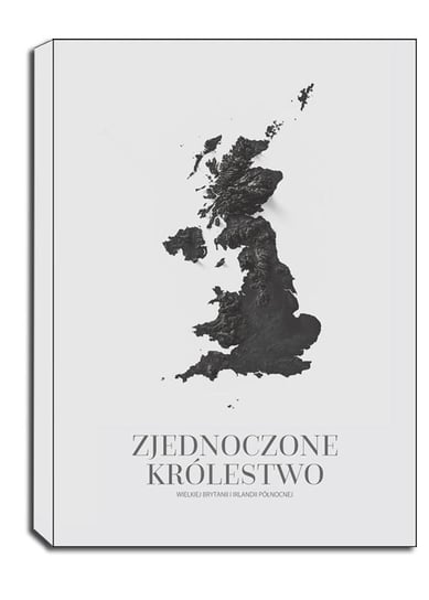 Uk, Mapa Grafitowa - Obraz Na Płótnie 70X100 Cm Galeria Plakatu