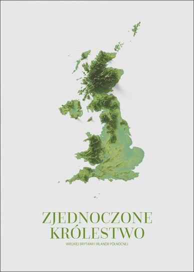 UK, mapa - plakat 59,4x84,1 cm Galeria Plakatu