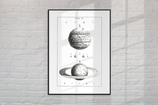 Układ Słoneczny PLANETY Kosmos plakat vintage A4 Dodoprint