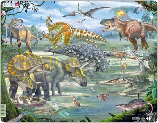 Układanka Dinozaury okresu kredowego 65 el. Larsen
