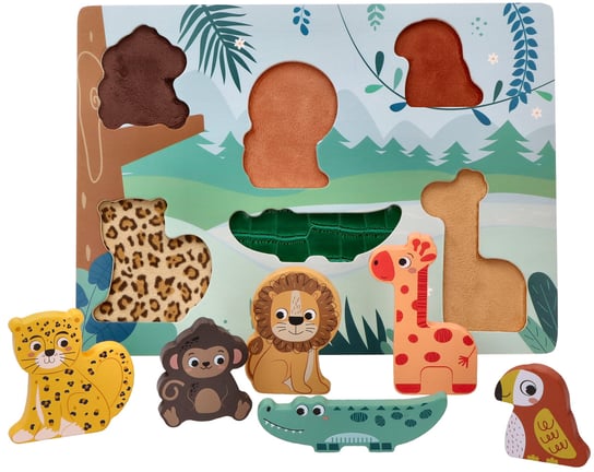 Układanka dotykowa 3D Zwierzęta z safari Adam Toys