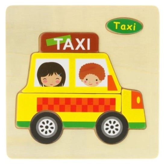 Układanka Edukacyjna Drewniana Puzzle 7El Taxi Nobo Kids