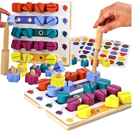 Układanka Gra Zręcznościowa Montessori Śrubokręt, Śruby Do Wkręcania Doris