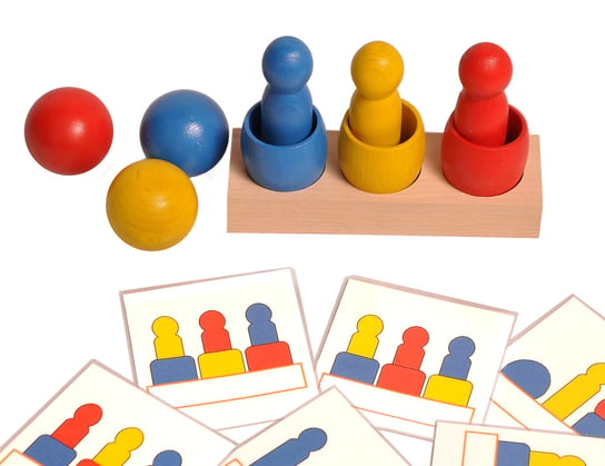 Układanka Lewopółkulowa Ludzik I Kulka 3 Montessori / Pierwsze Puzzle Inna marka