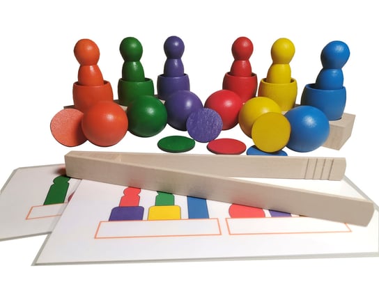 Układanka Lewopółkulowa Ludzik I Kulka 6 Montessori / Pierwsze Puzzle Inna marka
