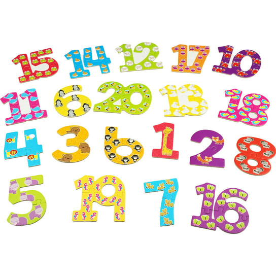 Układanka puzzle dla najmłodszych nauka liczenia cyfry KinderSafe
