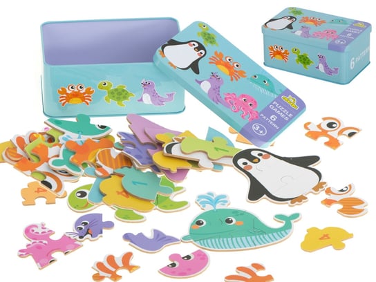 Układanka puzzle w puszce zwierzątka morskie 25 pu ikonka