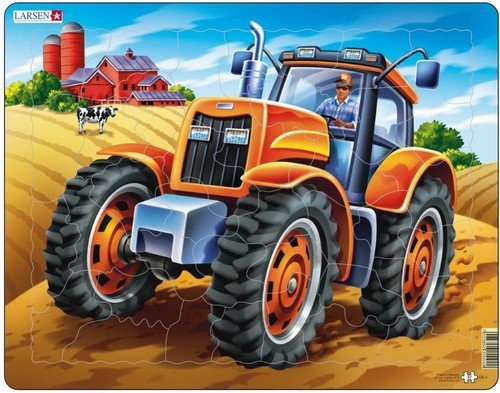 Układanka Traktor Puzzle rozmiar M 37 elementów Larsen