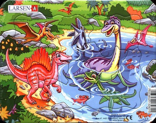 Układanka Zabawne dinozaury 8 elementów Larsen