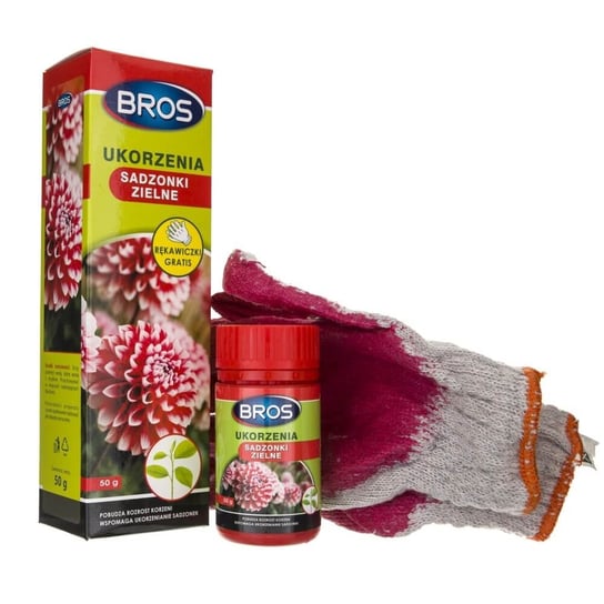 Ukorzenia sadzonki zielne z rękawiczkami BROS, 50 g BROS