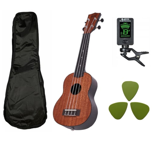 Ukulele sopranowe Laila UPM-2100-S tuner kostki pokrowiec Laila