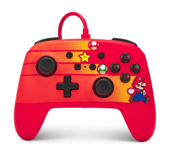 Ulepszony kontroler przewodowy PowerA do konsoli Nintendo Switch — Speedster Mario The Game Bakers
