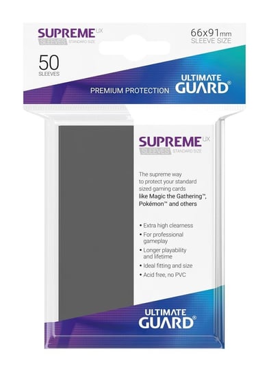 Ultimate Guard Koszulki Supreme UX Standard Ciemno Szare 50szt. Inny producent