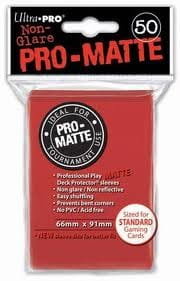 Ultra-pro, Deck Protector, Koszulki ochronne, Pro-Matte Non-Glare Red, czerwony, 50 szt. Ultra-Pro