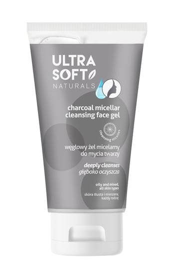 Ultra Soft Naturals, węglowy żel micelarny do mycia twarzy, 150 ml Ultra Soft Naturals