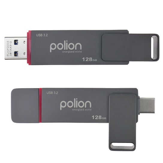 Ultra szybki 128GB | 560MB/s | USB 3.2 pendrive pamięć POLION dual USB-C+A Polion