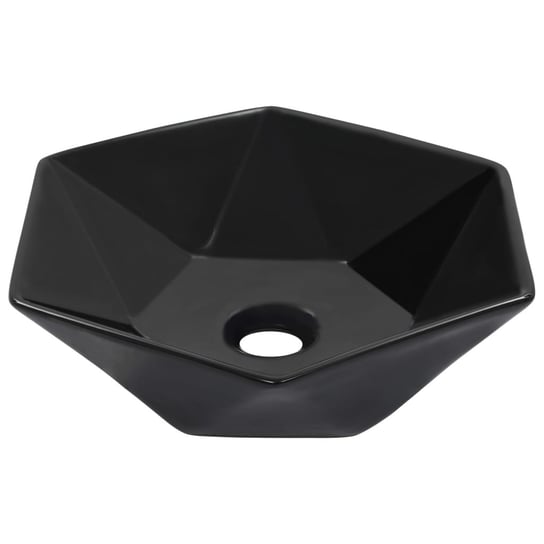Umywalka 41x36,5x12cm ceramiczna czarna vidaXL