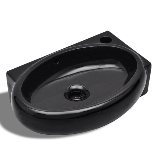 Umywalka ceramiczna czarna 410x280x125 mm / AAALOE Inna marka