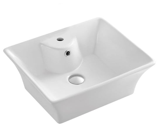 Umywalka ceramiczna nablatowa 49,5x41,5 cm, biała Inna marka