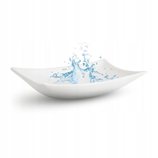 UMYWALKA CERAMICZNA NABLATOWA STAWIANA BIAŁA WHITE PROSTOKĄT WOLNOSTOJĄCA SEVANTE