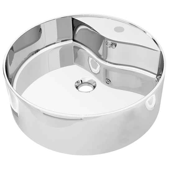 Umywalka ceramiczna srebrna 465x155 mm z przelewem / AAALOE Inna marka