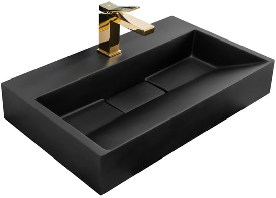 Umywalka Konglomeratowa Nablatowa Goya Black Mat 60Cm Rea