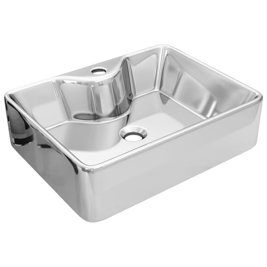 Umywalka łazienkowa z ceramiki srebrna 48x37x13,5 Inna marka
