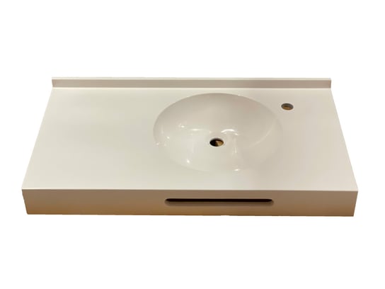 Umywalka meblowa, prostokątna, biała, 90 x 50 cm IdealStones