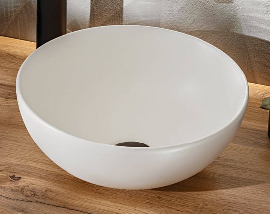 Umywalka nablatowa ceramiczna DOMI-MB Biały mat 32 cm Comad