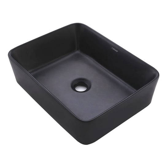 Umywalka Nablatowa Ceramiczna Matowa Czarna 48X36 FODYM