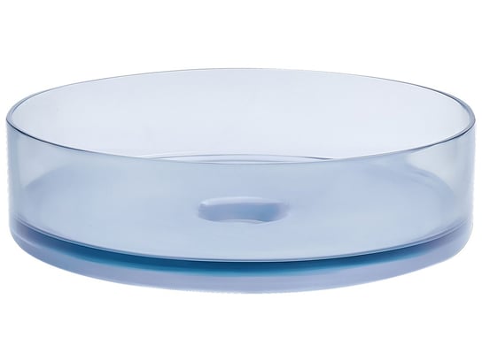 Umywalka nadblatowa okrągła  36 cm niebieska TOLOSA Beliani