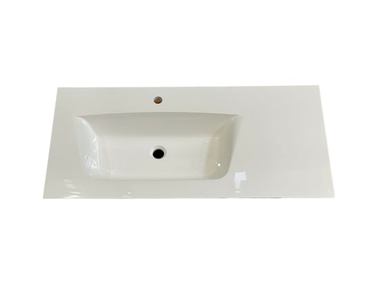 Umywalka wpuszczana w blat, prostokątna, biała, 104,5 x 50 cm IdealStones