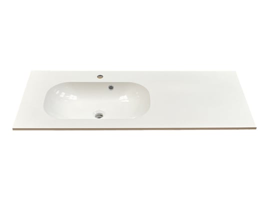 Umywalka wpuszczana w blat, prostokątna, biała, 120 x 50 cm IdealStones