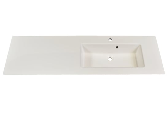 Umywalka wpuszczana w blat, prostokątna, biała, 151 x 48 cm IdealStones