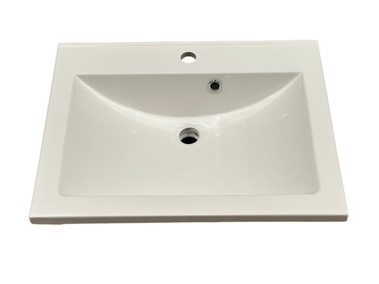 Umywalka wpuszczana w blat, prostokątna, biała, 60 x 47 cm IdealStones